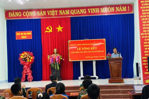 Ngày 30/7/2024, Đảng uỷ, UBND xã Đăk Hà phối hợp với Trung đoàn BB 990 tổ chức Lễ Tổng kết Hành quân dã ngoại làm công tác dân vận đợt 1 năm 2024 tại xã.